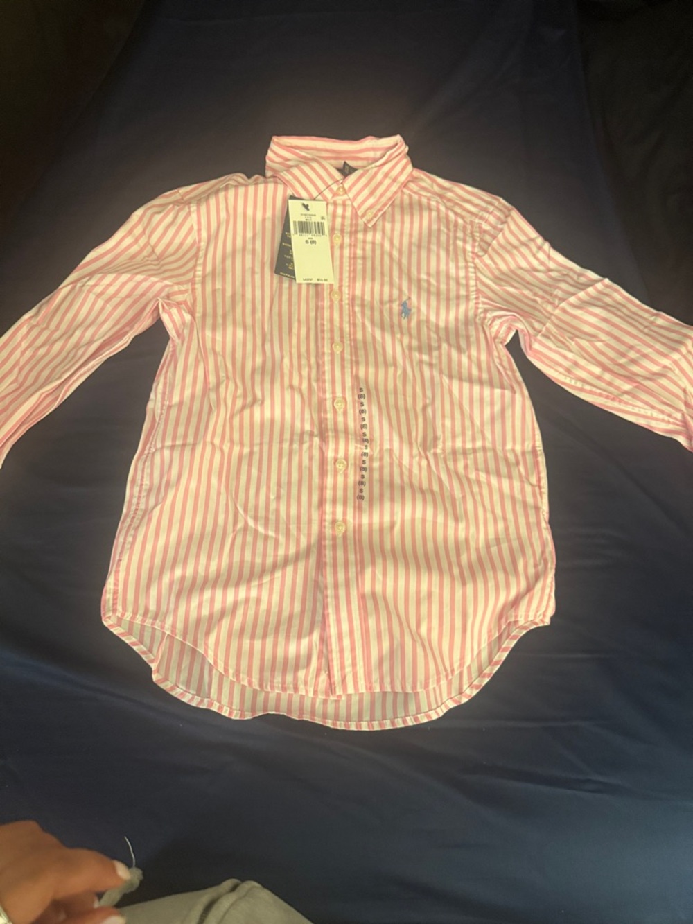 Ralph Lauren Pink & White Striped Dress Shirt